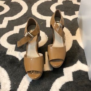 tan Cork wedges